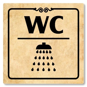 WC, sprcha, 100x100mm, pergamen, Texas